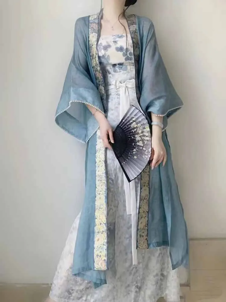 Plus Size 8XL Hanfu Dress Women Ancient Chinese Hanfu Oversized Cosplay Costume Vintage Summer Blue 3pcs Sets Hanfu Dress 5XL
Plus Size 8XL Hanfu Dress Women Ancient Chinese Hanfu Oversized Cosplay Costume Vintage Summer Blue 3pcs Sets Hanfu Dress 5XL