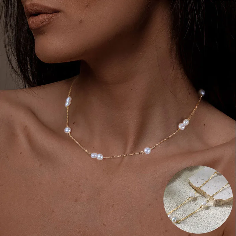 100% 925 Sterling Silver Pearl Geometric Necklace for Women Girl Simple Fine Chain Design Jewelry Party Gift Dropshipping
100% 925 Sterling Silver Pearl Geometric Necklace for Women Girl Simple Fine Chain Design Jewelry Party Gift Dropshipping