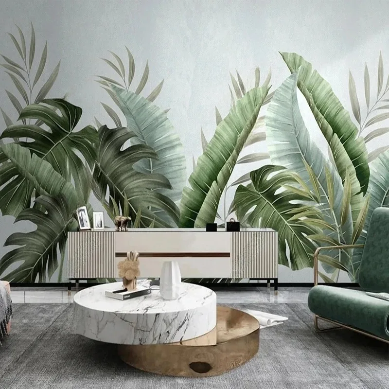 Nordic Wallpaper Hand-painted Pastoral Tropical Leaves Mural Living Room Sofa TV Background Home Decor Painting
Nordic Wallpaper Hand-painted Pastoral Tropical Leaves Mural Living Room Sofa TV Background Home Decor Painting