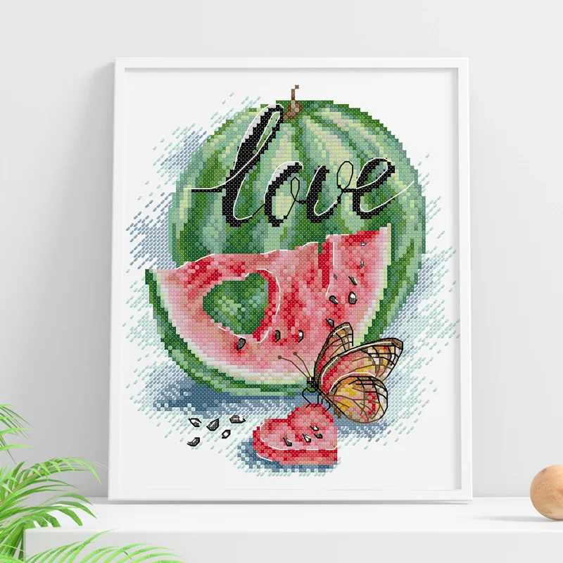 Soulgift New Pre-Printed Cross Stitch Kit, Stamped 9CT/11CT/14CT/16CT DMC Threads, Embroidery Kit - Love Watermelon
Soulgift New Pre-Printed Cross Stitch Kit, Stamped 9CT/11CT/14CT/16CT DMC Threads, Embroidery Kit - Love Watermelon