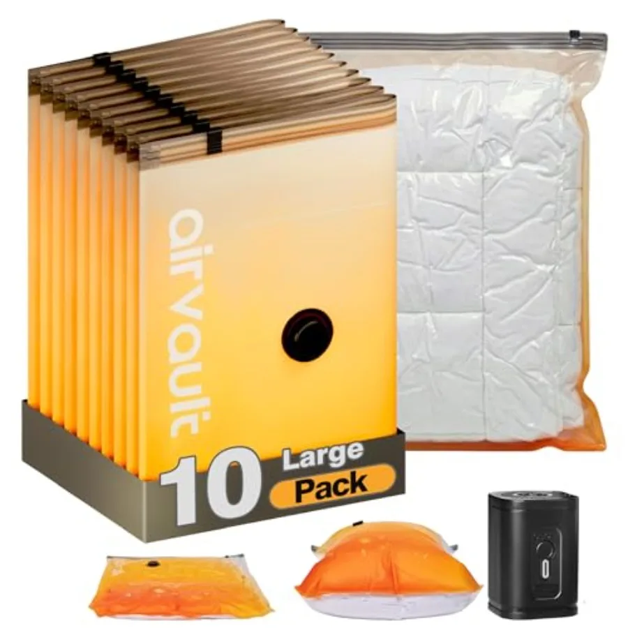 AirVault Vacuum Storage Bags for Travel and Home - Space Saver Compression Packing Bags Set for Clothes, Blankets and Seasonal
AirVault Vacuum Storage Bags for Travel and Home - Space Saver Compression Packing Bags Set for Clothes, Blankets and Seasonal