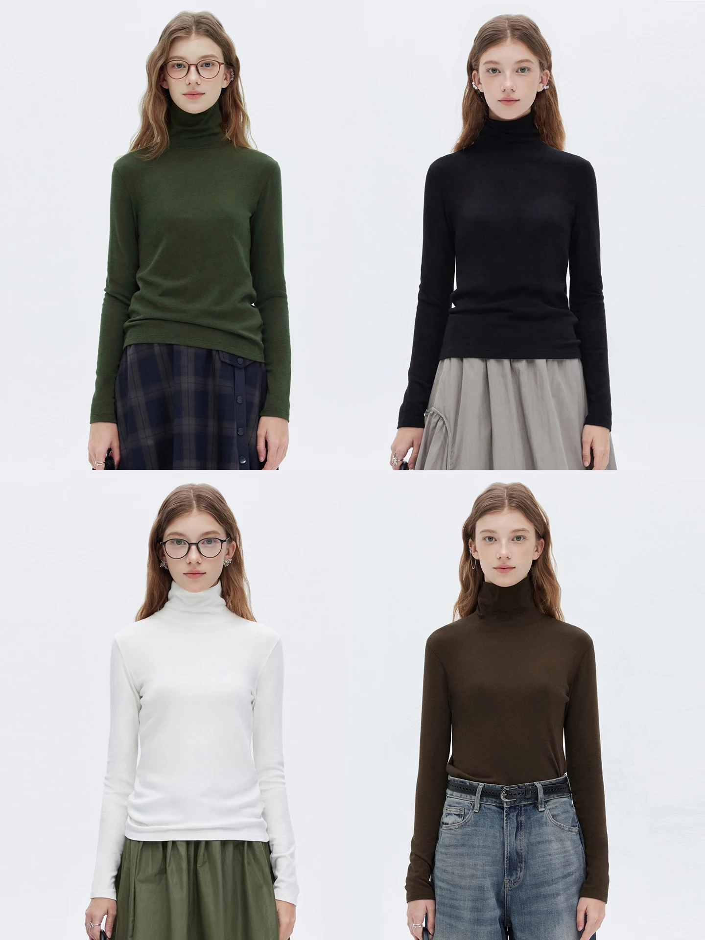 Queen Pearl Camere High Ne Elastic Knitted Base irt Women's Soft Winter Top Multi Color Slim Fit Korean Sle Commute
Queen Pearl Camere High Ne Elastic Knitted Base irt Women's Soft Winter Top Multi Color Slim Fit Korean Sle Commute