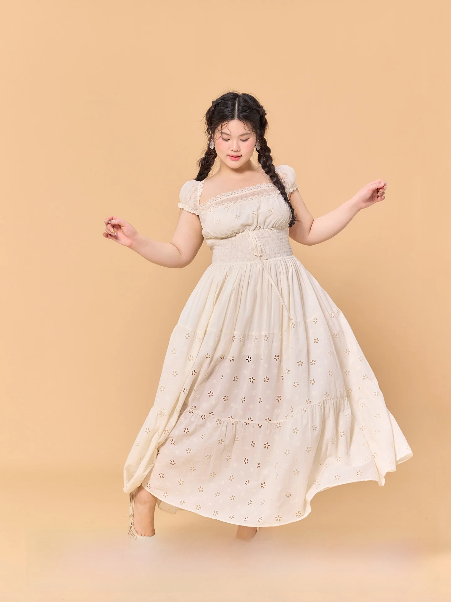 Country Style First Love Waist-Cinching White Dress Women's plus Size Dress Sweet Style Bubble Sleeve A-Line Dress for Date A...
Country Style First Love Waist-Cinching White Dress Women's plus Size Dress Sweet Style Bubble Sleeve A-Line Dress for Date A...