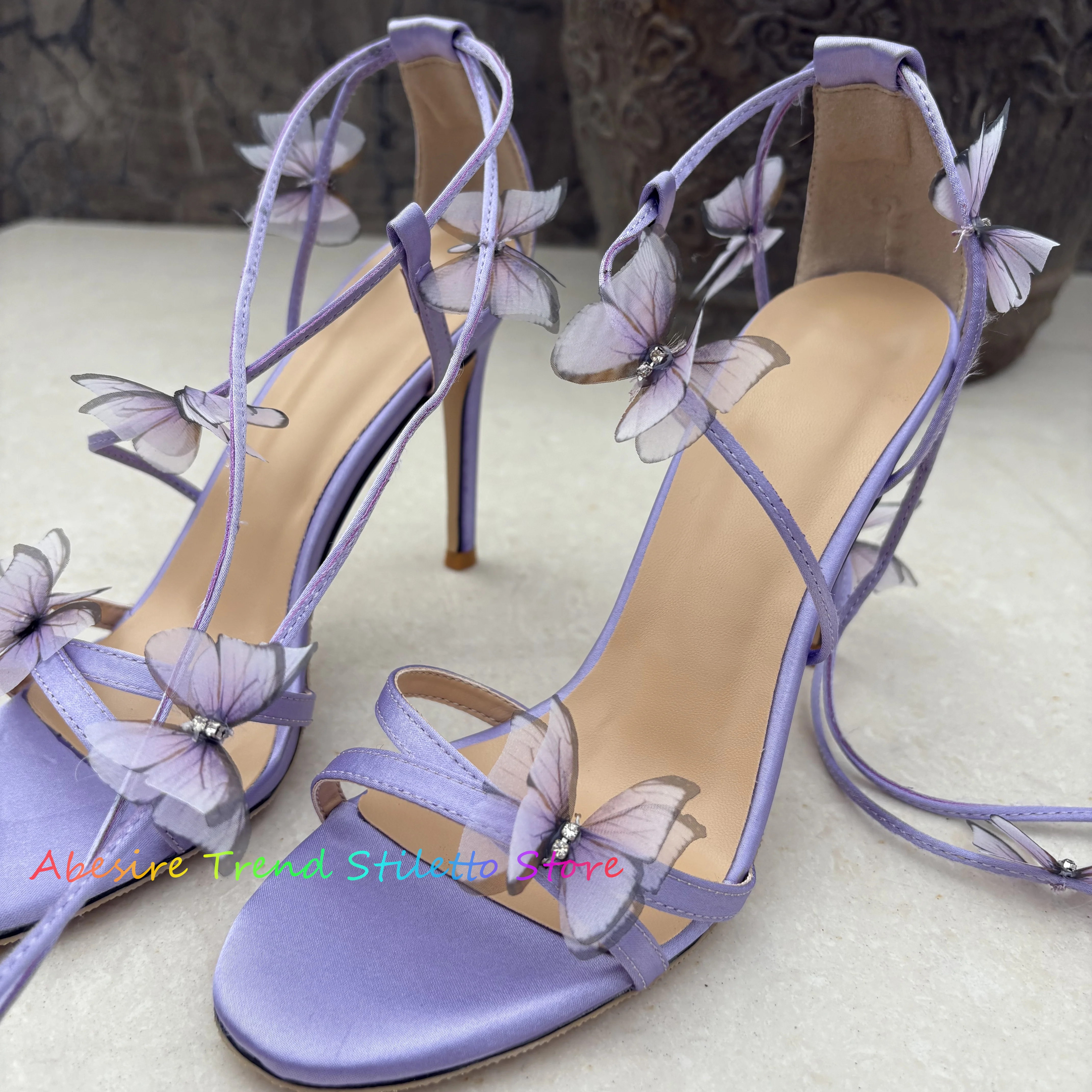 Trendy Butterfly Decoration High Heel Sandals Women Summer New Open Toe Stiletto Heel Lace Up Solid Color Party Dress Shoes
Trendy Butterfly Decoration High Heel Sandals Women Summer New Open Toe Stiletto Heel Lace Up Solid Color Party Dress Shoes