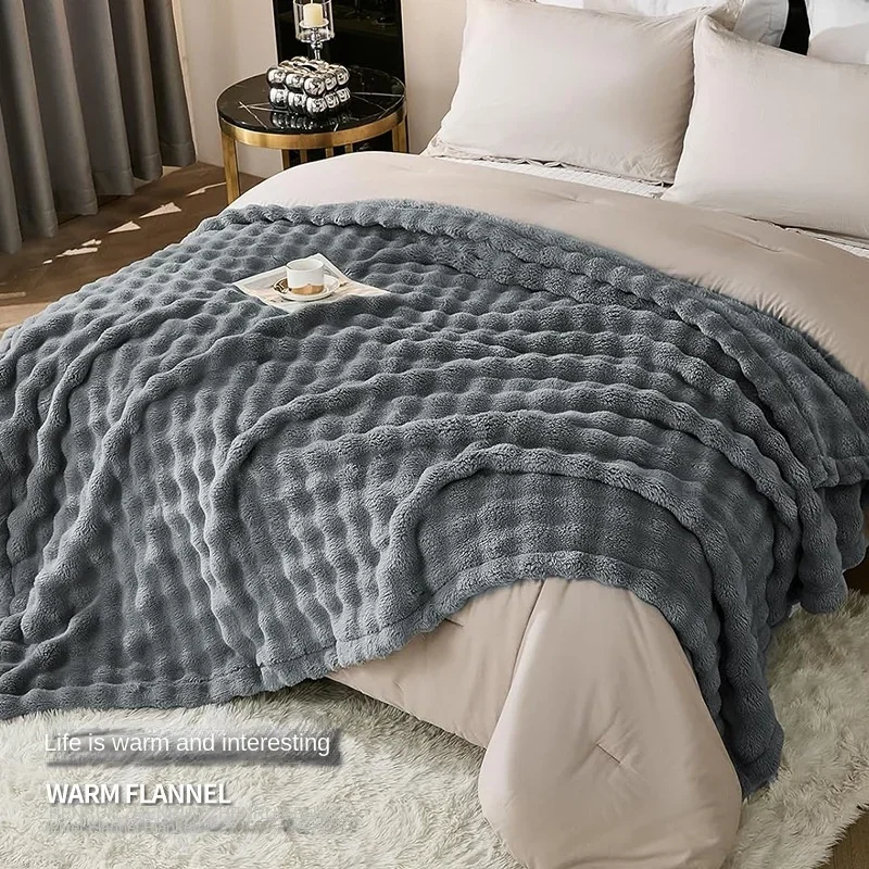 Multifunctional Bubble Velvet Flannel Blanket, Light Luxury Faux Fur, Faux Rabbit Fur, Office Blanket
Multifunctional Bubble Velvet Flannel Blanket, Light Luxury Faux Fur, Faux Rabbit Fur, Office Blanket