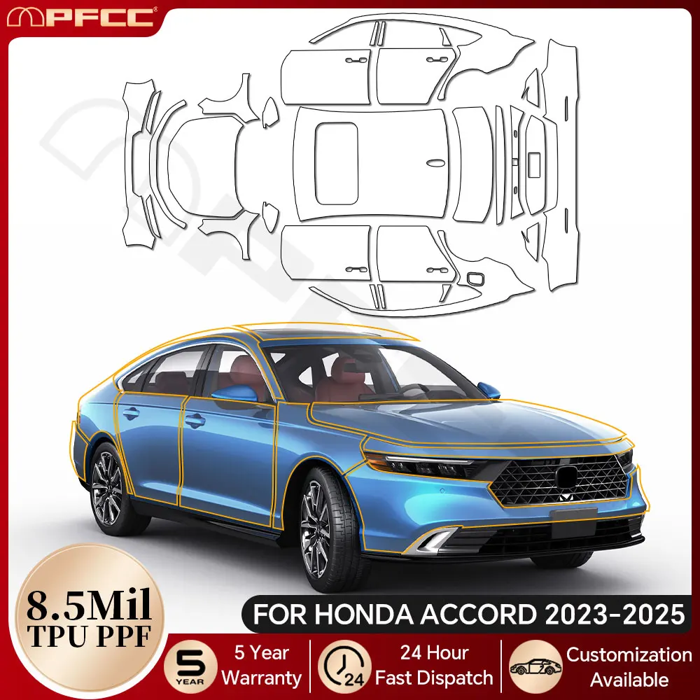 For Honda Accord 2023-2025 Anti-scratch TPU Paint Protection Film Pre-cut PPF Car Body Clear Bra Resistant Invisible Repairable
For Honda Accord 2023-2025 Anti-scratch TPU Paint Protection Film Pre-cut PPF Car Body Clear Bra Resistant Invisible Repairable