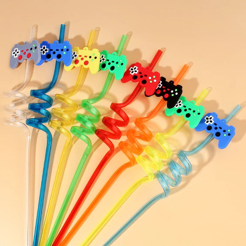 8pcs 26cm Reusable Game Controller Plastic Helical Straws Gamepad Toys Straw Game Console Theme Kids Birthday Party Decor
8pcs 26cm Reusable Game Controller Plastic Helical Straws Gamepad Toys Straw Game Console Theme Kids Birthday Party Decor