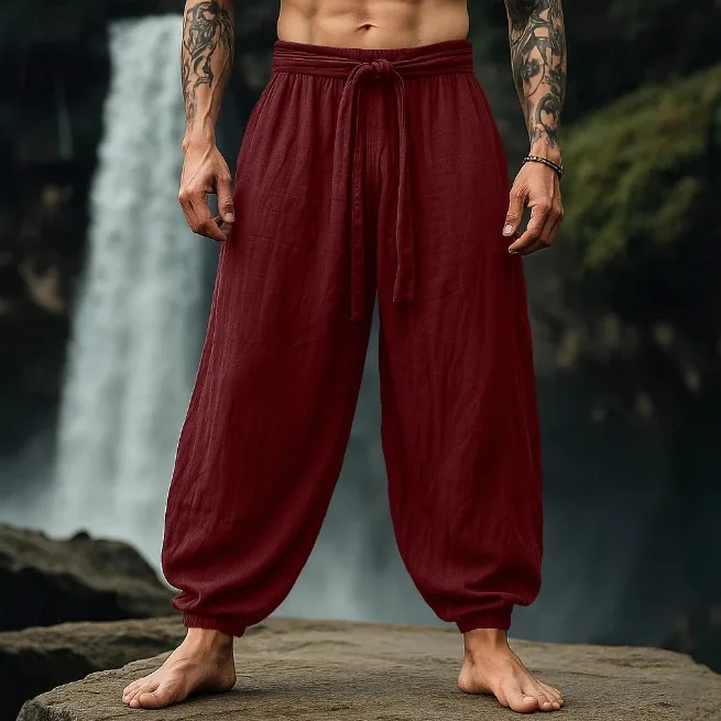 Men's Cotton Linen Pants Bohemian Knee Length Elastic Waist Casual Beach Pants Loose Fit Breathable Outdoor Vacation Leisure
Men's Cotton Linen Pants Bohemian Knee Length Elastic Waist Casual Beach Pants Loose Fit Breathable Outdoor Vacation Leisure