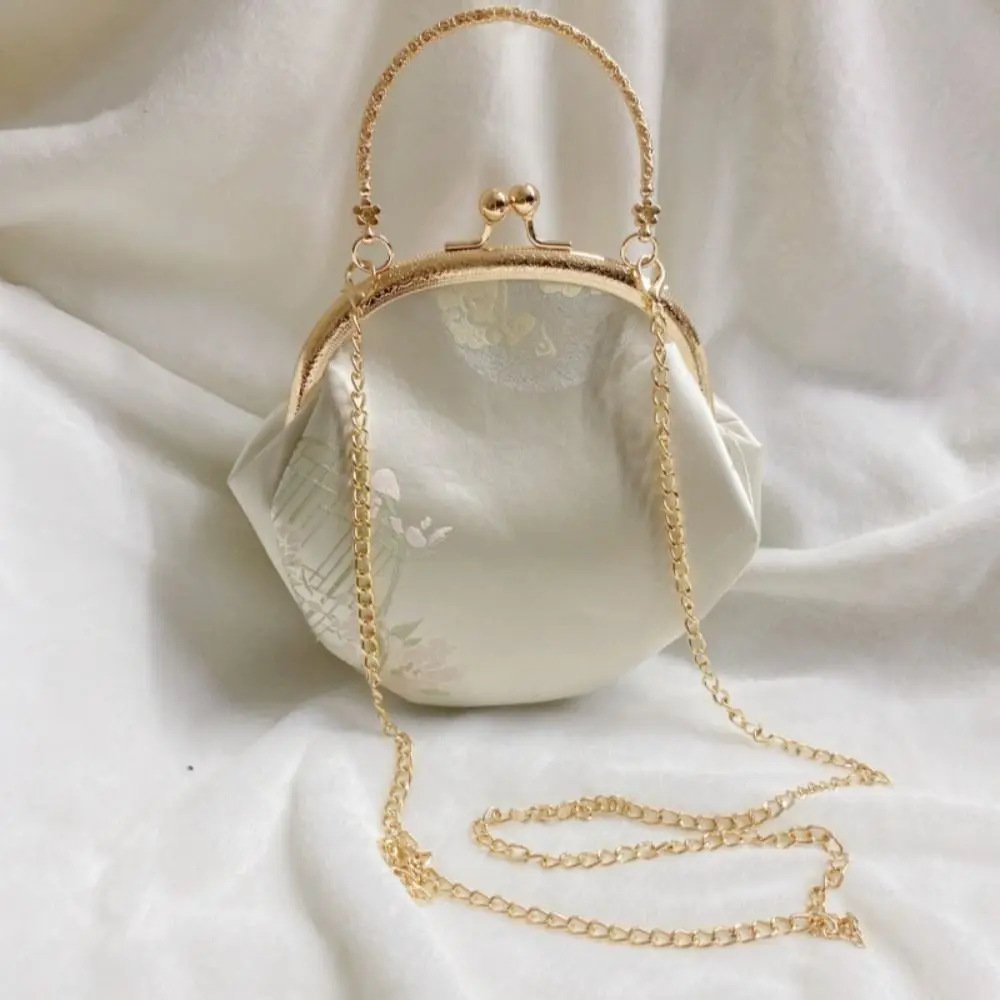 Floral Brocade Cheongsam Bag Jacquard Metal Clasp Kiss Lock Purse Handcrafted Feel Detachable Chain Embroidered Clutch
Floral Brocade Cheongsam Bag Jacquard Metal Clasp Kiss Lock Purse Handcrafted Feel Detachable Chain Embroidered Clutch