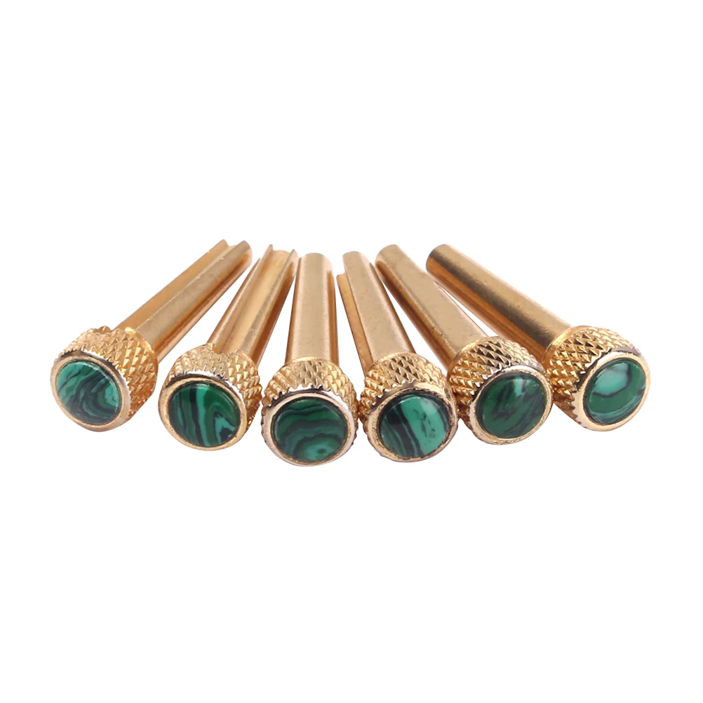 6 Pcs Golden Guitar Brass Bridge Pins Inlaid Abalone Dot Accessories for Acoustic Sound Clarity Sustain Brightness Fits Most
6 Pcs Golden Guitar Brass Bridge Pins Inlaid Abalone Dot Accessories for Acoustic Sound Clarity Sustain Brightness Fits Most
