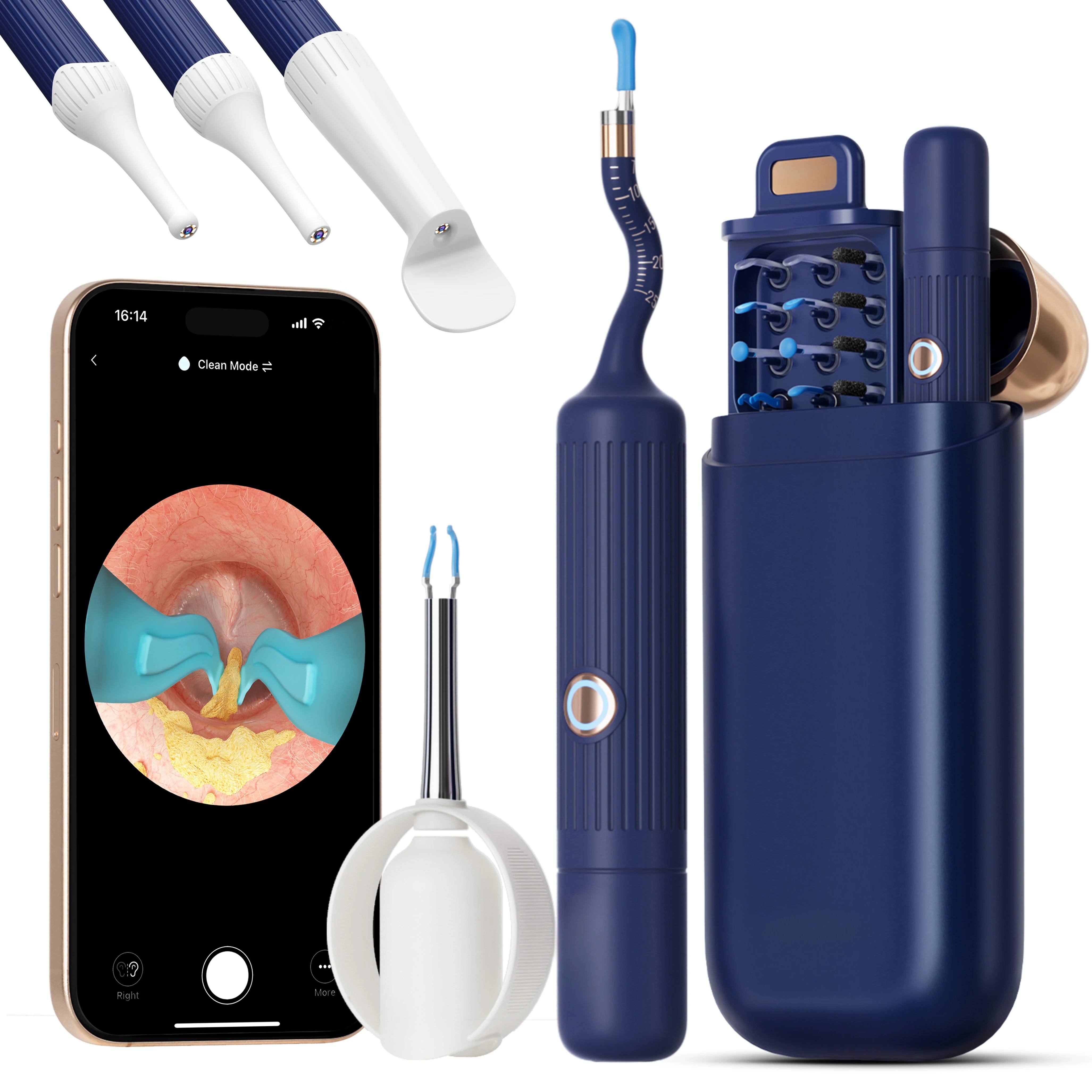 Earsight Plus Visual Ear Wax Cleaning Kit Smart Earwax Removal Set with Camera and Light
Earsight Plus Visual Ear Wax Cleaning Kit Smart Earwax Removal Set with Camera and Light