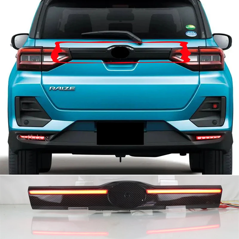 For Toyota Raize 2021 2022 LED Trunk Lid Trim Replace Center Rear Fog Lamps Brake Taillight Sequential Flash
For Toyota Raize 2021 2022 LED Trunk Lid Trim Replace Center Rear Fog Lamps Brake Taillight Sequential Flash