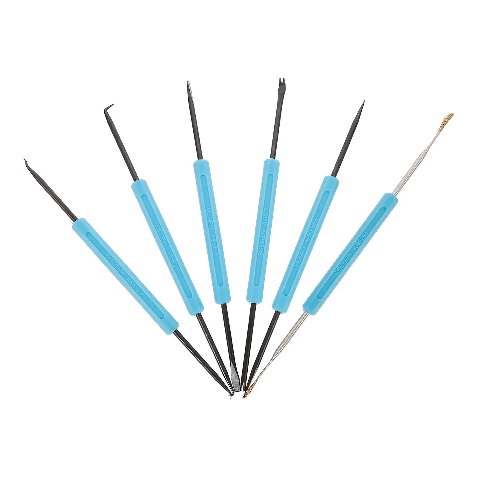 6pcs Welding Kit Solder Carbon Steel Electrical Tools Double Sided Auxiliary Tool ergonomic handle one hand operation durable
6pcs Welding Kit Solder Carbon Steel Electrical Tools Double Sided Auxiliary Tool ergonomic handle one hand operation durable