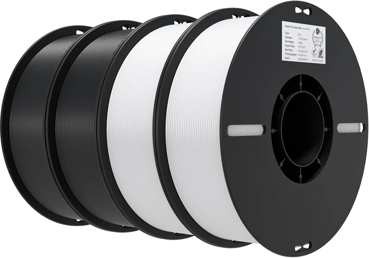 3D Printer Filament 1.75mm 4KG, PLA Filament Bulk +/- 0.02mm, 4 Pack 1kg Spool(2.2lbs) 3D Printing Filament Fits for Most FDM
3D Printer Filament 1.75mm 4KG, PLA Filament Bulk +/- 0.02mm, 4 Pack 1kg Spool(2.2lbs) 3D Printing Filament Fits for Most FDM
