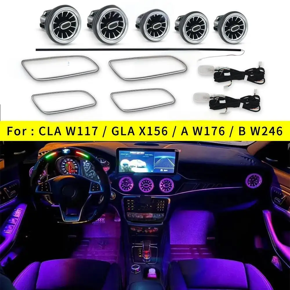 New 12-Color LED Car Air Vent Turbine Atmosphere Lamp For Mercedes-Benz AMG A/B/CLA/GLA Class W176 W117 W156 W246 Ambient Light
New 12-Color LED Car Air Vent Turbine Atmosphere Lamp For Mercedes-Benz AMG A/B/CLA/GLA Class W176 W117 W156 W246 Ambient Light