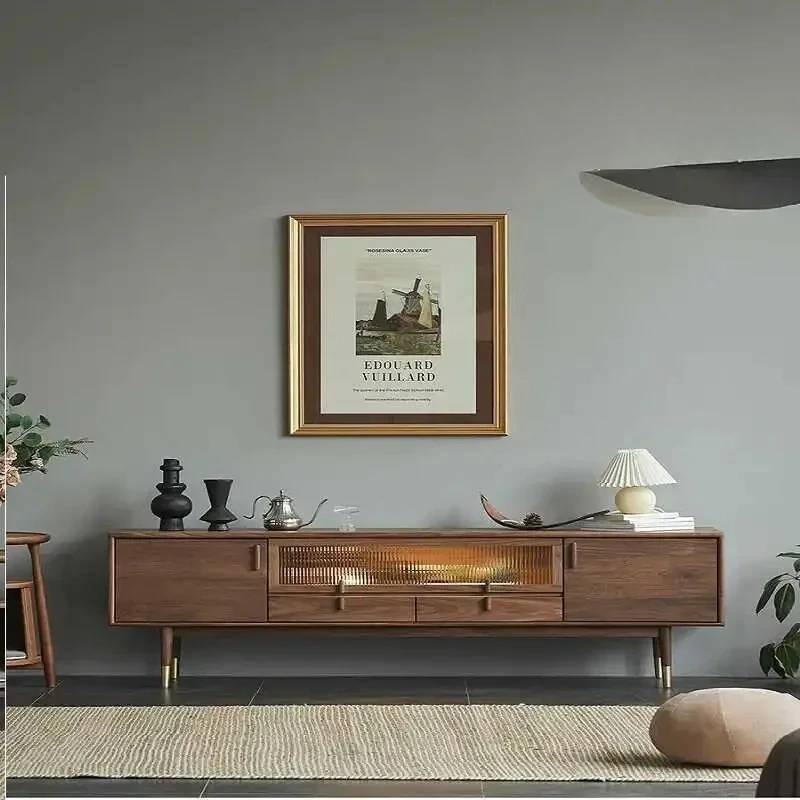 N Nordic solid wood TV cabinet coffee table combination modern living room home black walnut TV cabinet
N Nordic solid wood TV cabinet coffee table combination modern living room home black walnut TV cabinet