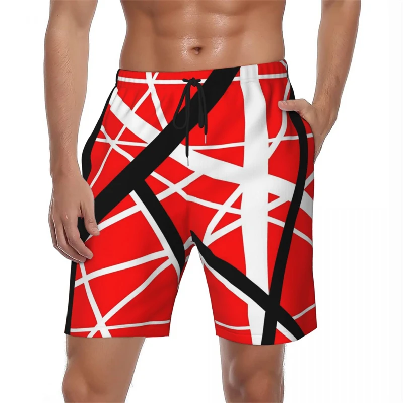 Irregular Stripe Line Board Shorts For Men Art Design Breathable Drawstring Beach Shorts Hip Hop Street Summer Red Swim Trunks
Irregular Stripe Line Board Shorts For Men Art Design Breathable Drawstring Beach Shorts Hip Hop Street Summer Red Swim Trunks