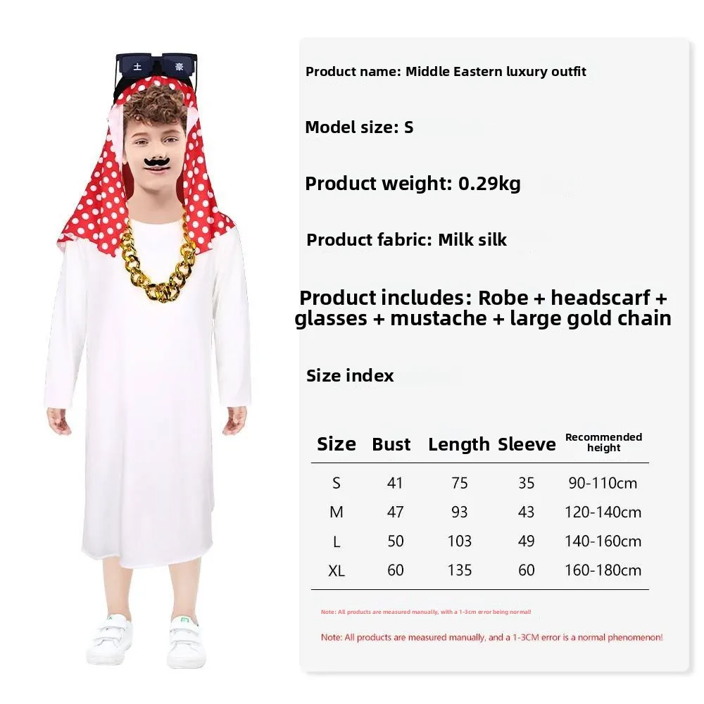 loween Cosplay Prince Costume Arab eik Dubai Prince Long Robe Funny Outfit Middle East Rich People Traditional Clothing
loween Cosplay Prince Costume Arab eik Dubai Prince Long Robe Funny Outfit Middle East Rich People Traditional Clothing