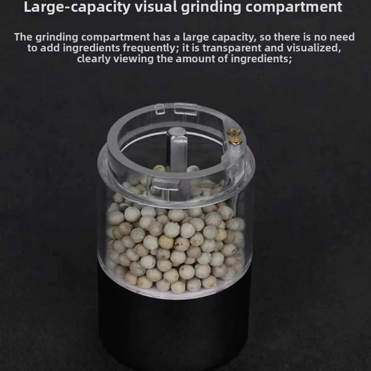 (AIMA) Electric Grinder Household Pepper Grinder USB Rechargeable Electric Peppercorns Sea Salt Spice Grinder Kitchen Gadget
(AIMA) Electric Grinder Household Pepper Grinder USB Rechargeable Electric Peppercorns Sea Salt Spice Grinder Kitchen Gadget