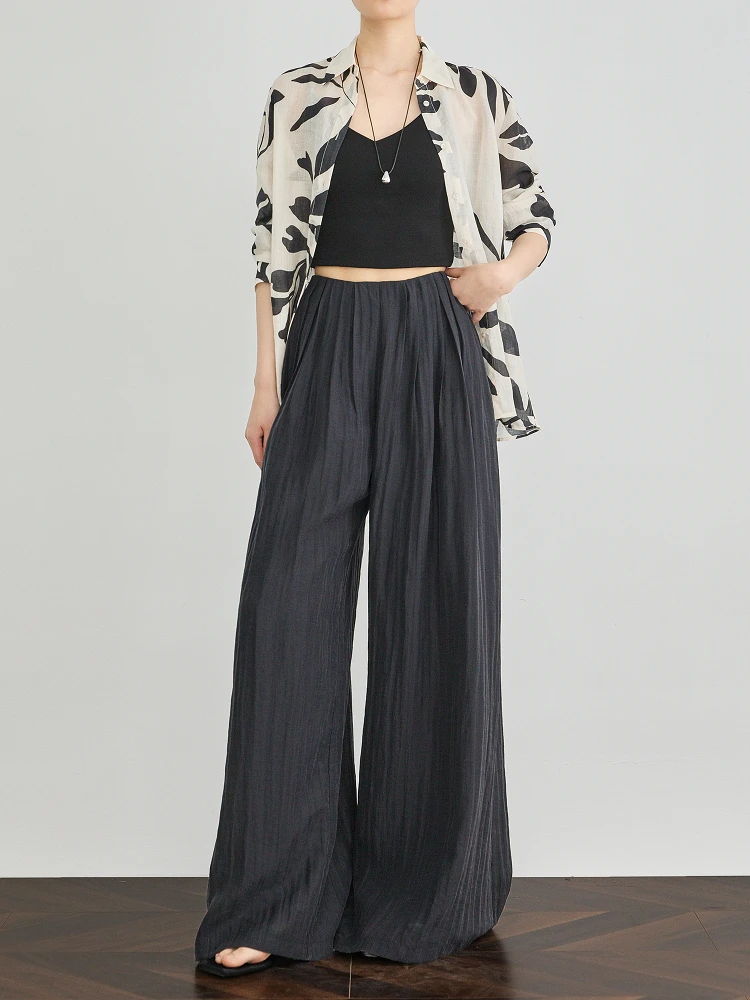 TUMPUS Wide Leg Pants Women's Autumn Season Silk Air Pants l Waist Straight Cut Commute Sle Pure Color ket Detail
TUMPUS Wide Leg Pants Women's Autumn Season Silk Air Pants l Waist Straight Cut Commute Sle Pure Color ket Detail