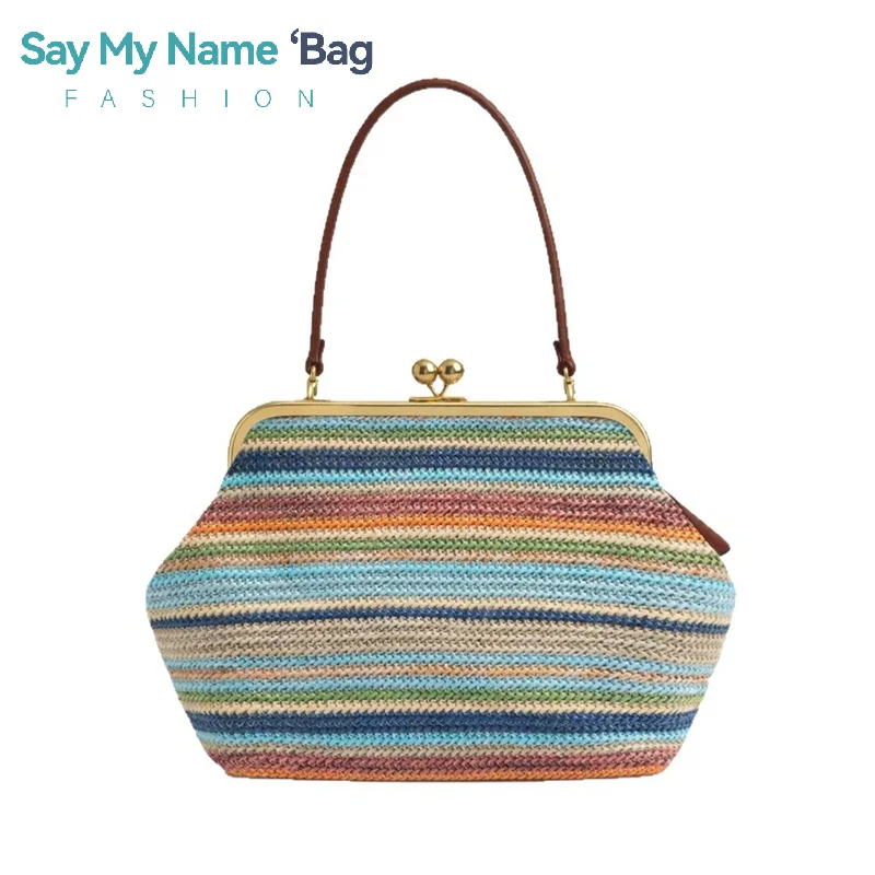 Ретро-сумки с застежкой для женщин, соломенная сумка-тоут, дизайнерская сумка через плечо, люксовая дизайнерская сумка, женские сумки с рамкой, клатч-ракушка, летние дамские сумочки
Ретро-сумки с застежкой для женщин, соломенная сумка-тоут, дизайнерская сумка через плечо, люксовая дизайнерская сумка, женские сумки с рамкой, клатч-ракушка, летние дамские сумочки