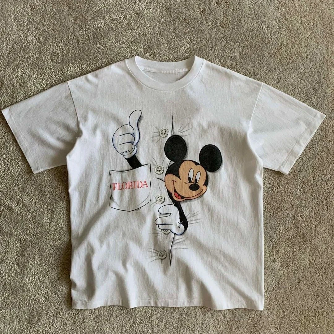 Хлопковая летняя футболка с короткими рукавами и принтом Микки Диснея, летние мужские и женские тренды, топы для беременных, кавайная одежда
Хлопковая летняя футболка с короткими рукавами и принтом Микки Диснея, летние мужские и женские тренды, топы для беременных, кавайная одежда