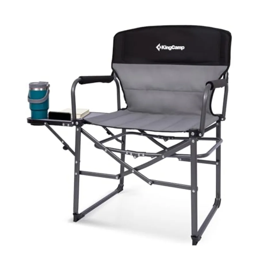 Outdoor camping directors chair for big and tall users heavy-duty steel frame black supports up to 440 lbs with anti-sag fabric
Outdoor camping directors chair for big and tall users heavy-duty steel frame black supports up to 440 lbs with anti-sag fabric