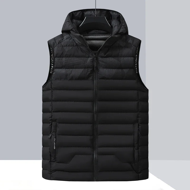 Brand New Mens Warm hood Collar Jacket Sleeveless Vest Men's Down Cotton Casual Trend Detachable Hood with Thickened Warm Vest
Brand New Mens Warm hood Collar Jacket Sleeveless Vest Men's Down Cotton Casual Trend Detachable Hood with Thickened Warm Vest
