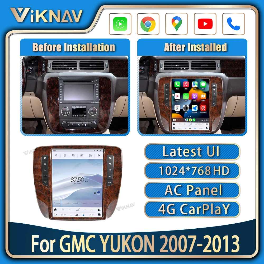 Android Auto 12.1 inch Car Radio For GMC YUKON 2007-2013 Carplay GPS Navigation HD LCD Touch Screen Multimedia Video Player
Android Auto 12.1 inch Car Radio For GMC YUKON 2007-2013 Carplay GPS Navigation HD LCD Touch Screen Multimedia Video Player