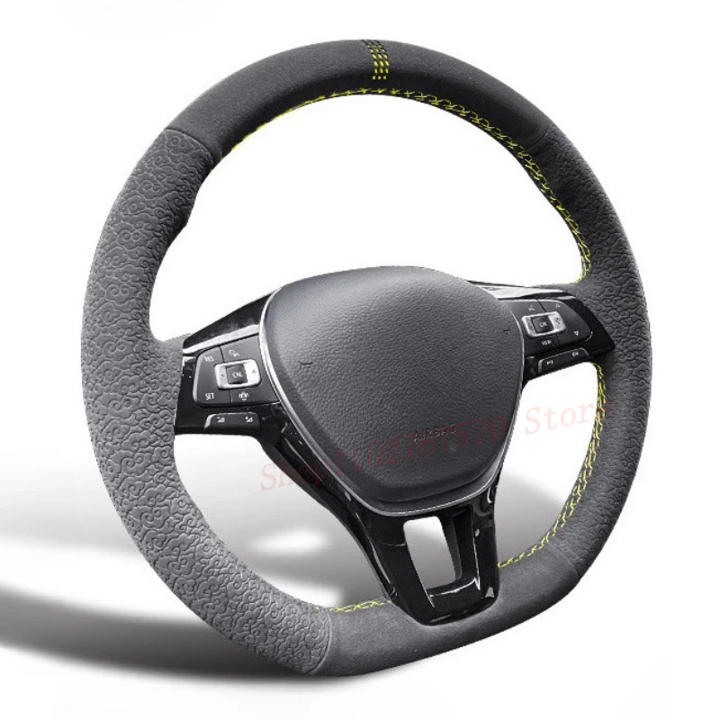 DIY Hand Sewn Anti Slip Sweat Absorbing Suede Steering Wheel Cover Wrap For Volkswagen VW Golf 2016-21 Car Interior Accessories
DIY Hand Sewn Anti Slip Sweat Absorbing Suede Steering Wheel Cover Wrap For Volkswagen VW Golf 2016-21 Car Interior Accessories