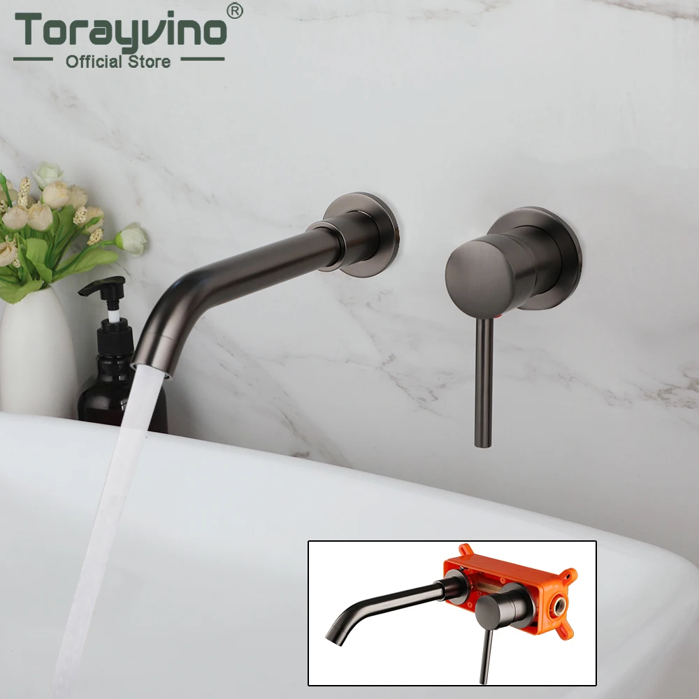 Torayvino Gun Gery Bathroom Faucet Single Handle Basin Sink Wall Mounted Bathtub Faucets Solid Brass Hot And Cold Mixer Tap
Torayvino Gun Gery Bathroom Faucet Single Handle Basin Sink Wall Mounted Bathtub Faucets Solid Brass Hot And Cold Mixer Tap