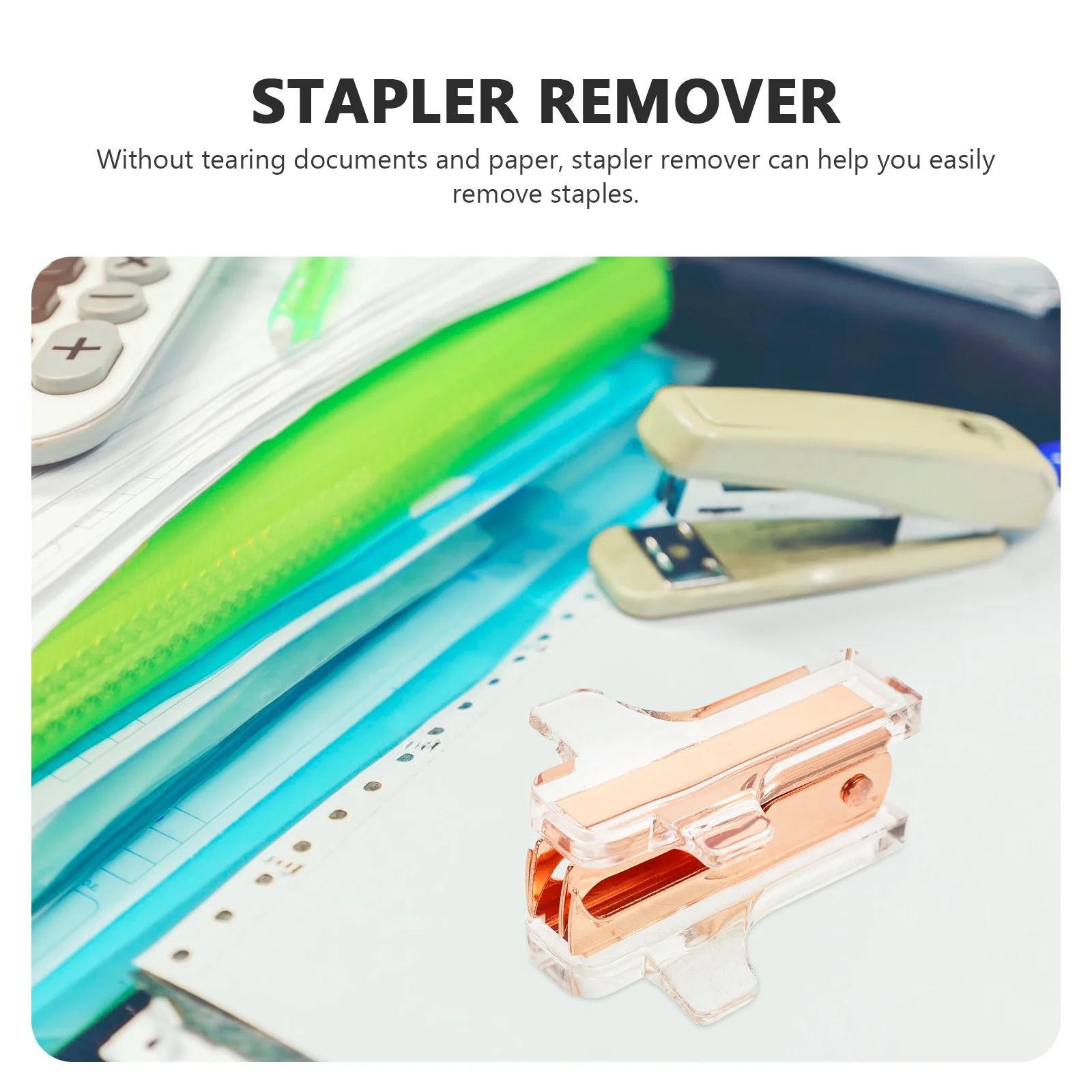 Staple Remover Heavy Duty Portable Ergonomic Staple Removing Tool for Office Home Classroom Easy Grip Labor Saving
Staple Remover Heavy Duty Portable Ergonomic Staple Removing Tool for Office Home Classroom Easy Grip Labor Saving
