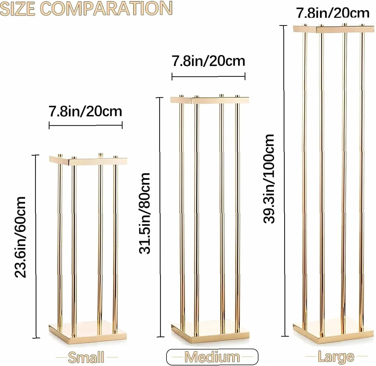 1Pcs Gold Wedding Flower Stand Vase Column Metal Flower for Wedding Party Centerpiece Flower Rack For Event Party Decoration
1Pcs Gold Wedding Flower Stand Vase Column Metal Flower for Wedding Party Centerpiece Flower Rack For Event Party Decoration