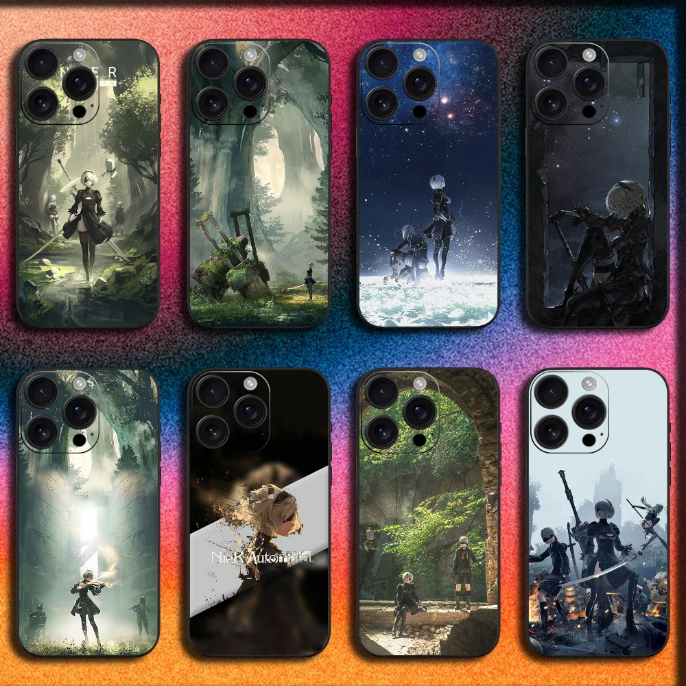 Game NieR A-Automata 2B Phone Case For iPhone 16,15,14,13,12,11,Pro,XS,Max,XR,Plus,SE,Mini Soft Black Cover 
Game NieR A-Automata 2B Phone Case For iPhone 16,15,14,13,12,11,Pro,XS,Max,XR,Plus,SE,Mini Soft Black Cover