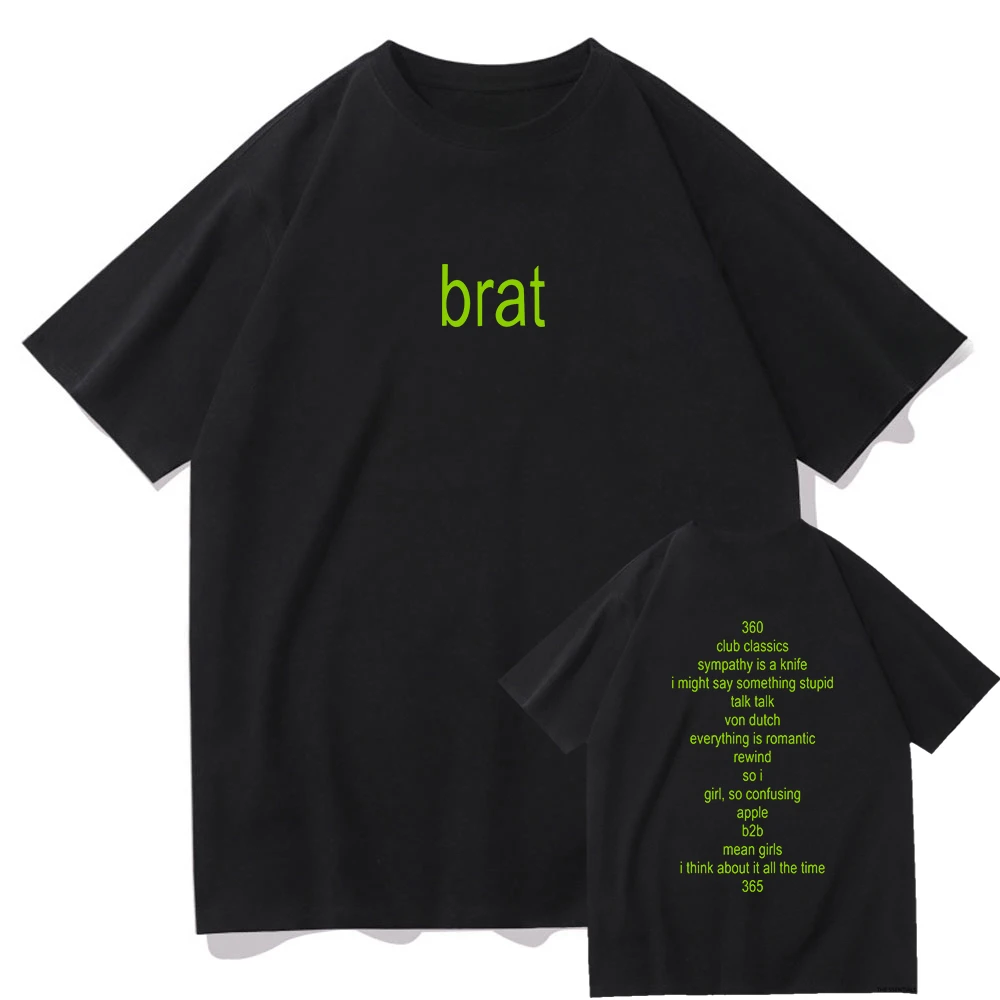 Charli Xcx with Special Guest Shygirl T-Shirts Brat Album Men/Women Clothing Aesthetic Unisex Streetwear Cotton T-Shirt
Charli Xcx with Special Guest Shygirl T-Shirts Brat Album Men/Women Clothing Aesthetic Unisex Streetwear Cotton T-Shirt