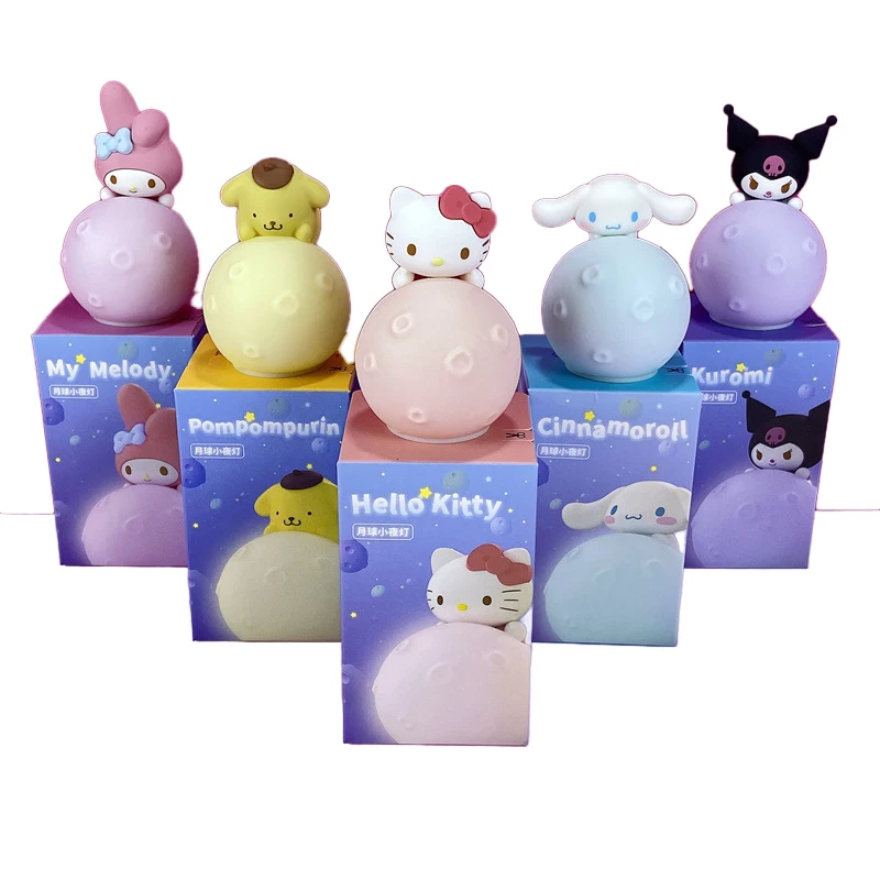 Sanrio Anime Kuromi Moon Starry Sky Series Night Light Ornament Silicone Cartoon Birthday Gift Cute Night Light Children's toys
Sanrio Anime Kuromi Moon Starry Sky Series Night Light Ornament Silicone Cartoon Birthday Gift Cute Night Light Children's toys