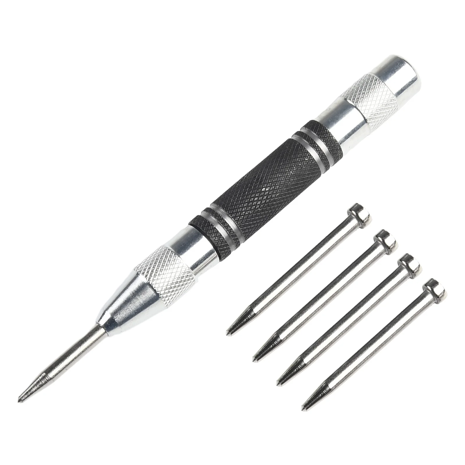 Automatic Centre Punch With 4xNeedles Adjustable Spring Loaded Metal Drill Tool Hand Tools For Metal Wood Glass
Automatic Centre Punch With 4xNeedles Adjustable Spring Loaded Metal Drill Tool Hand Tools For Metal Wood Glass