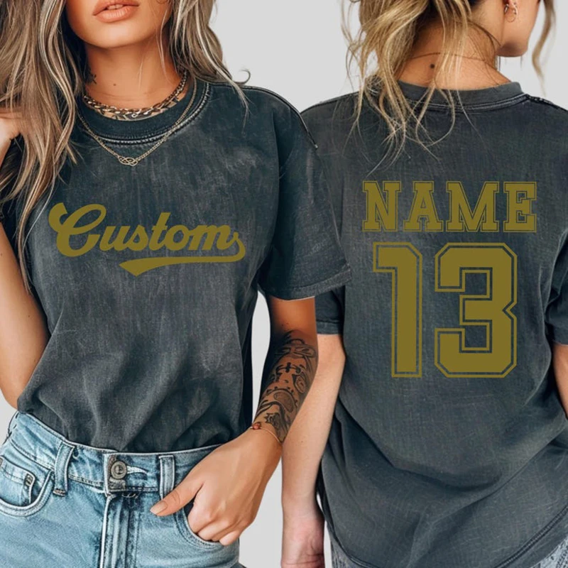 Custom Sports Team T Shirt Personalized Name And Number Jersey Style Matching Group Short Sleeve Tops For Daily Training
Custom Sports Team T Shirt Personalized Name And Number Jersey Style Matching Group Short Sleeve Tops For Daily Training