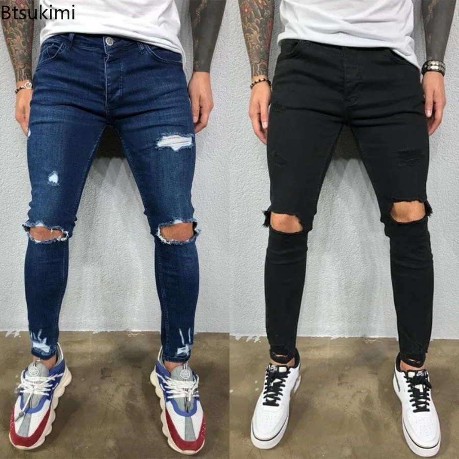Men's Fashion Elasticity Holes Skinny Jeans Pants High Street Male Ripped Distressed Casual Stretch Beggar Pencil Denim Pants
Men's Fashion Elasticity Holes Skinny Jeans Pants High Street Male Ripped Distressed Casual Stretch Beggar Pencil Denim Pants
