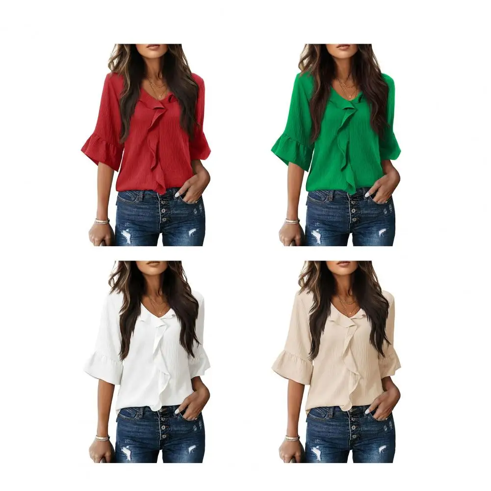 2026 Women Blouses Summer New Ruffles Short Sleeve Loose O Neck Casual Simple Pullover Shirt T-shirt For Women Streetwear Blouse
2026 Women Blouses Summer New Ruffles Short Sleeve Loose O Neck Casual Simple Pullover Shirt T-shirt For Women Streetwear Blouse