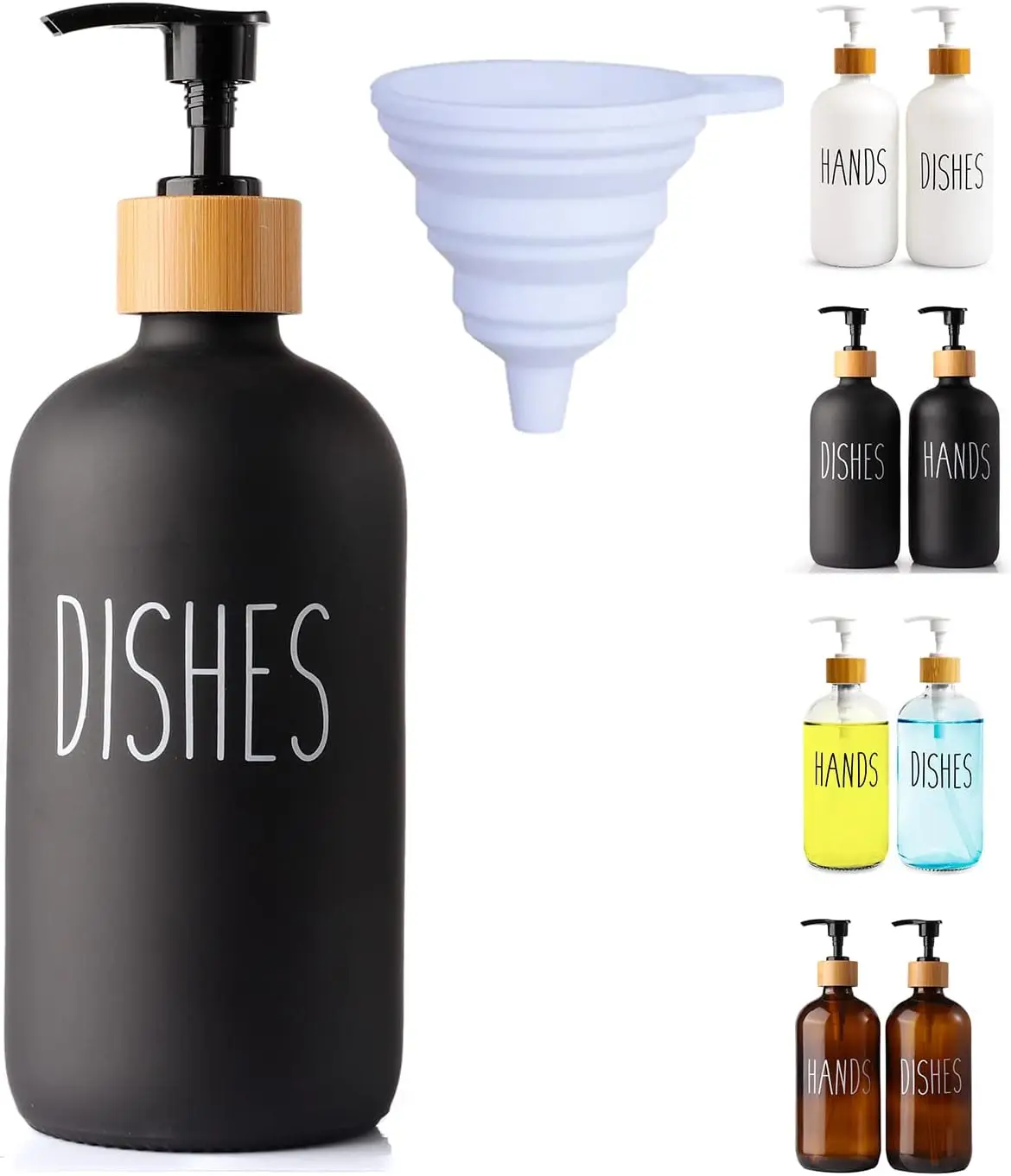 Black Glass Soap Dispenser for Kitchen Sink, Farmhouse Dish Soap Pump, Elegant & Functional
Black Glass Soap Dispenser for Kitchen Sink, Farmhouse Dish Soap Pump, Elegant & Functional