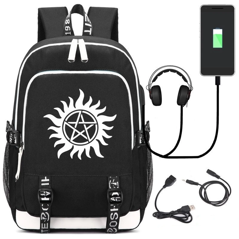 Рюкзак American TV Supernaturals для студентов, школьные сумки для мальчиков и девочек, рюкзак с зарядкой через USB, сумка
Рюкзак American TV Supernaturals для студентов, школьные сумки для мальчиков и девочек, рюкзак с зарядкой через USB, сумка