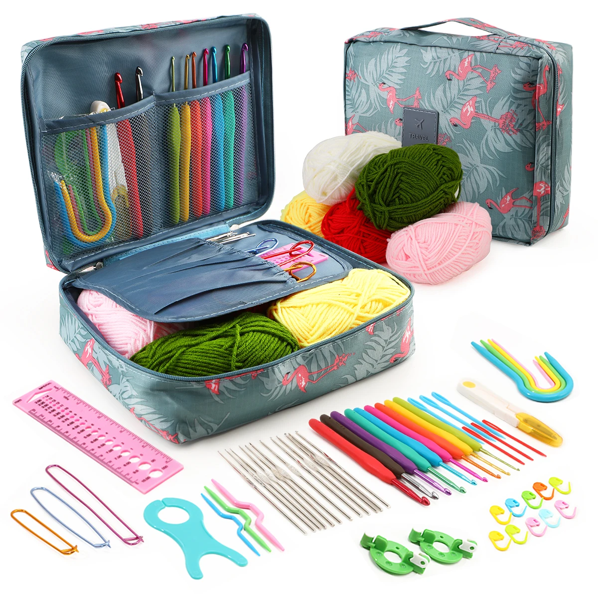 KOKNIT Knitting Crochet Hook Set Sewing Tool Material Pack Beginner Crochet Tools Weaving Accessories With Storage Bag
KOKNIT Knitting Crochet Hook Set Sewing Tool Material Pack Beginner Crochet Tools Weaving Accessories With Storage Bag