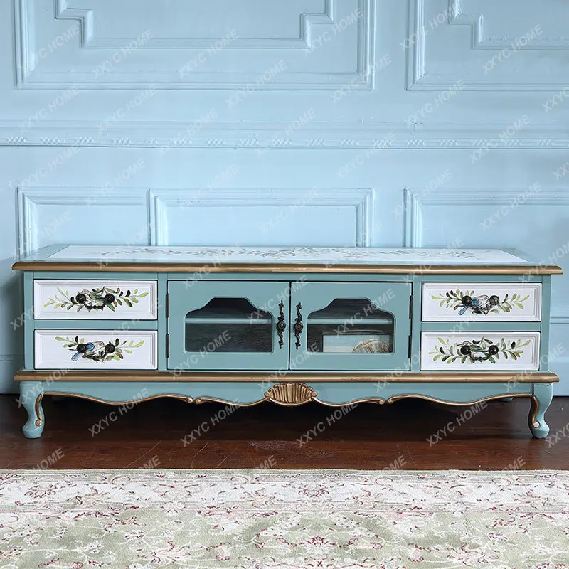 Mediterranean style TV cabinet coffee table simple TV cabinet pastoral living room floor cabinet
Mediterranean style TV cabinet coffee table simple TV cabinet pastoral living room floor cabinet