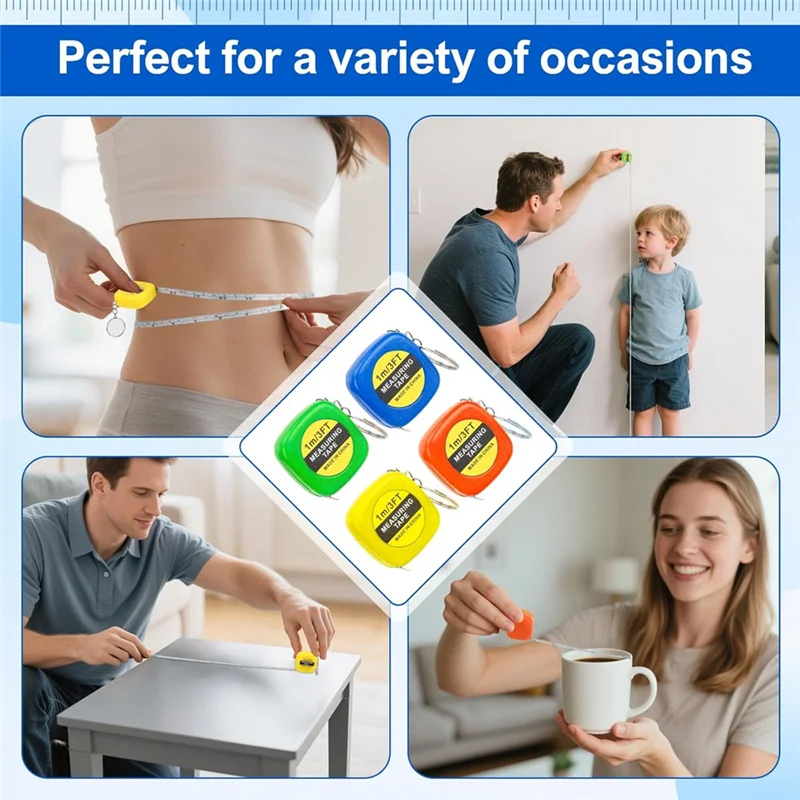 A93E-80 PCS Keychain Tape Measure Small Tape Measure Keychains, 3 Ft Measuring Range Mini Retractable Measuring Tape
A93E-80 PCS Keychain Tape Measure Small Tape Measure Keychains, 3 Ft Measuring Range Mini Retractable Measuring Tape
