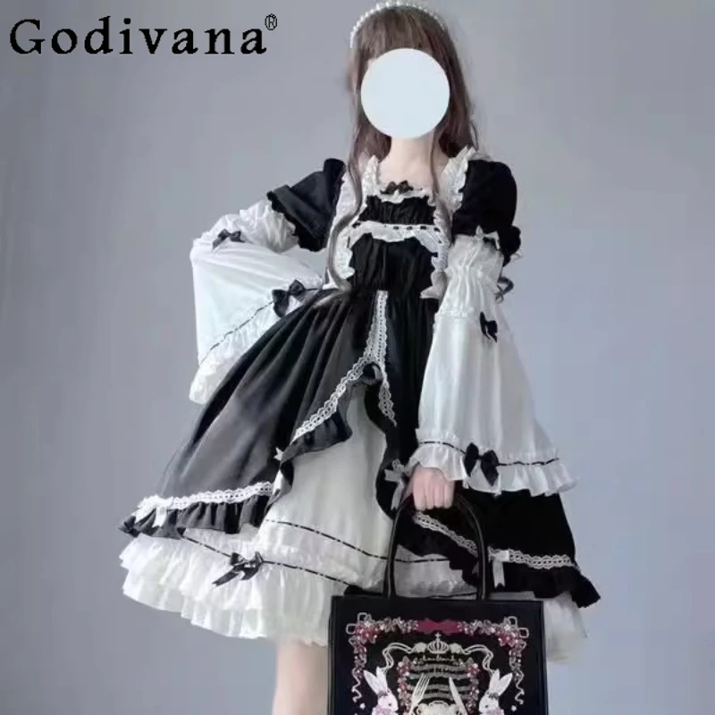 Original Removable Sleeves Lolita Dress Women's Genuine Op Vintage Sweet Dress Girls Long Sleeve Cute Bow Design Dress
Original Removable Sleeves Lolita Dress Women's Genuine Op Vintage Sweet Dress Girls Long Sleeve Cute Bow Design Dress