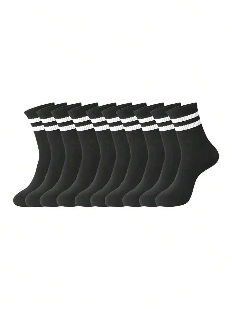 1/3/5/10 Pairs Striped Mid-Calf Socks Comfortable Breathable Unisex Adult Long Socks White Daily Sports Wear
1/3/5/10 Pairs Striped Mid-Calf Socks Comfortable Breathable Unisex Adult Long Socks White Daily Sports Wear