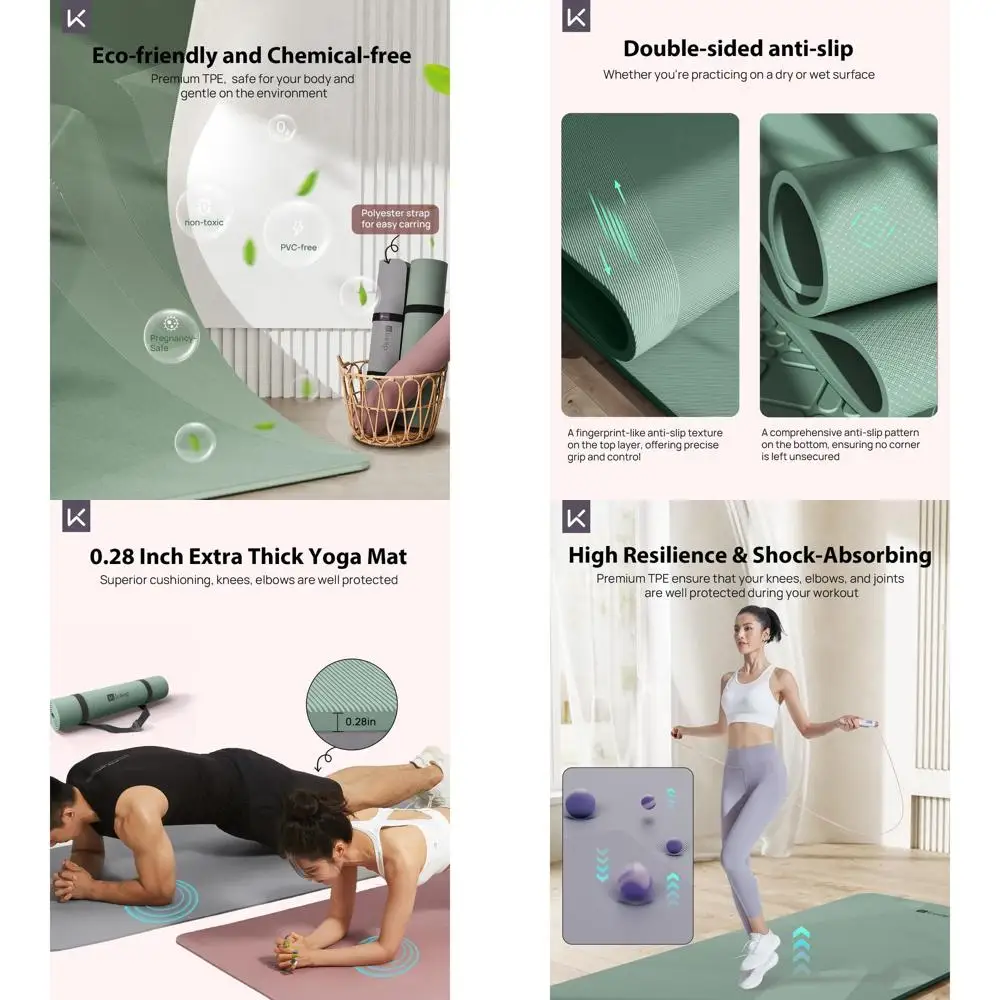 Очень широкий двусторонний нескользящий коврик для йоги толщиной 32,7 мм для мужчин и женщин, идеально подходит для пилатеса, тренировок и фитнеса
Очень широкий двусторонний нескользящий коврик для йоги толщиной 32,7 мм для мужчин и женщин, идеально подходит для пилатеса, тренировок и фитнеса