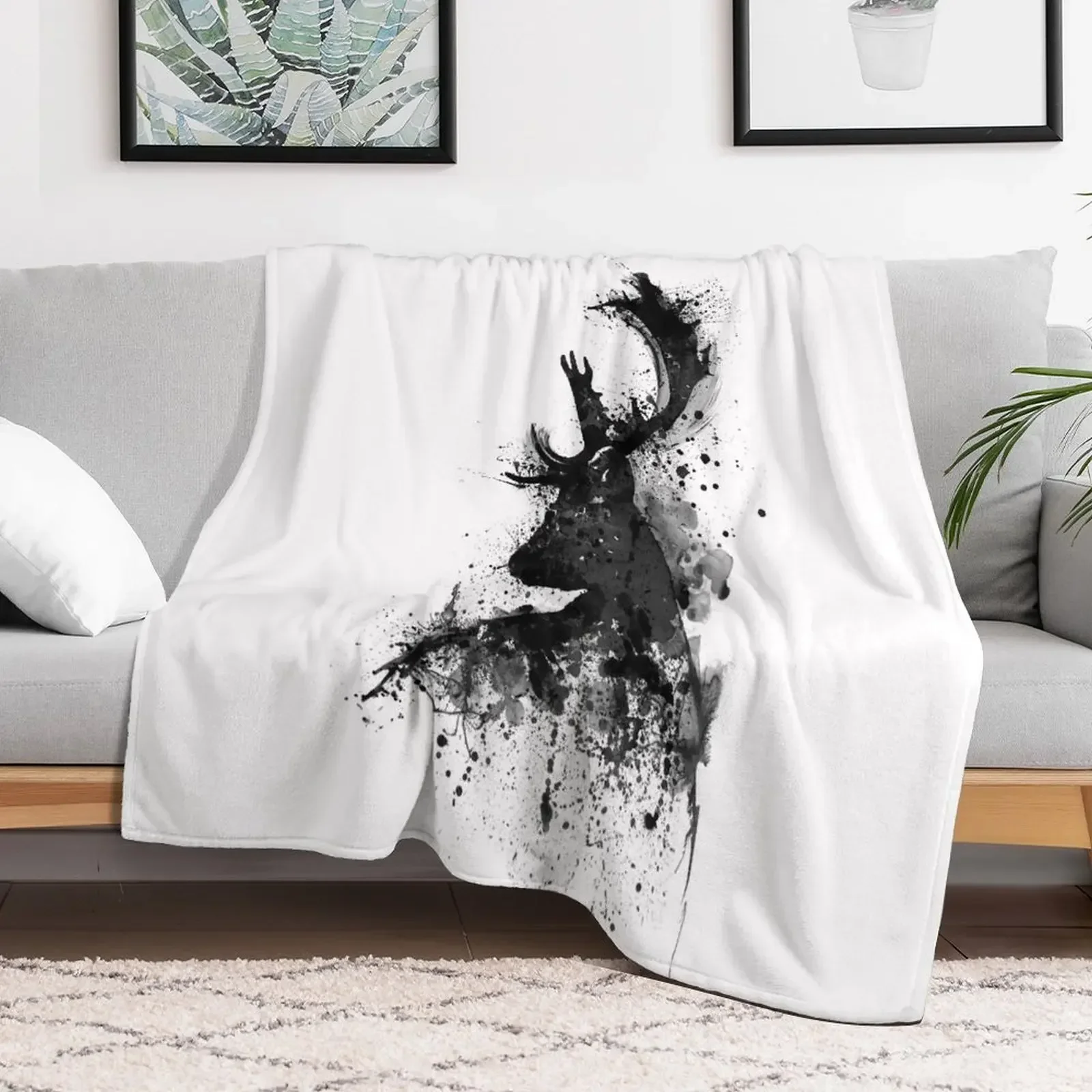 Black and White Deer Head Watercolor Silhouette Throw Blanket For Sofa Thin Extra Large Throw Giant Sofa Blankets
Black and White Deer Head Watercolor Silhouette Throw Blanket For Sofa Thin Extra Large Throw Giant Sofa Blankets