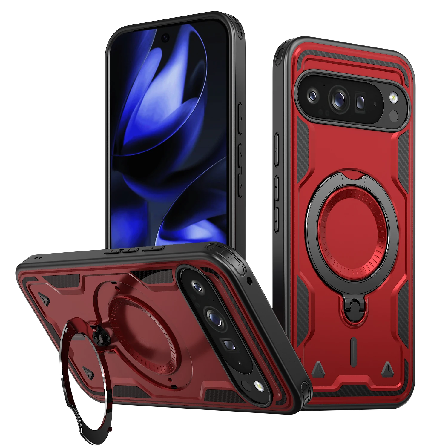 Shockproof Wireless Charging Magnetic Kickstand Case For Google Pixel 10 Pro XL 9, Hybrid Heavy Duty Hard Protection Phone Cover
Shockproof Wireless Charging Magnetic Kickstand Case For Google Pixel 10 Pro XL 9, Hybrid Heavy Duty Hard Protection Phone Cover